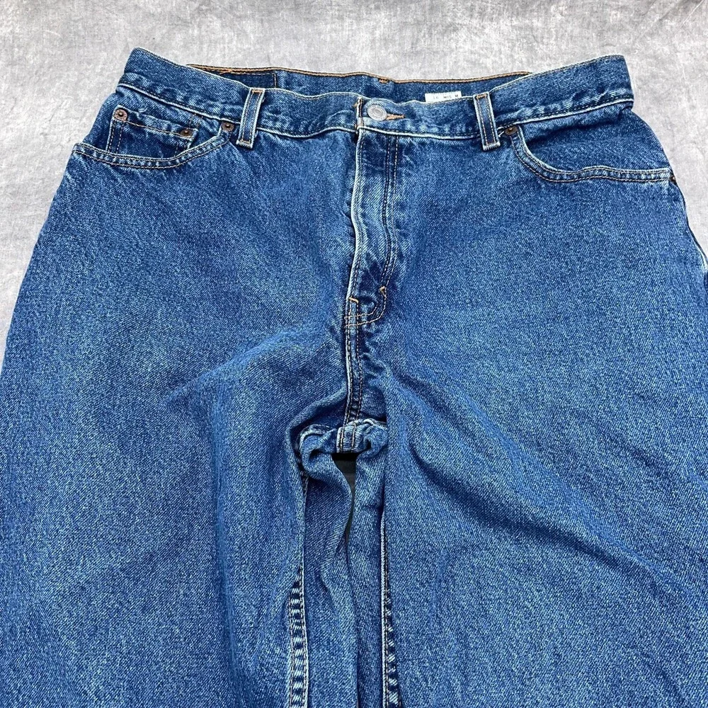 Levis 550 Jeans Women 16 Miss Medium Blue Relaxed Fit‎ Taper Leg Bat Wing VTG